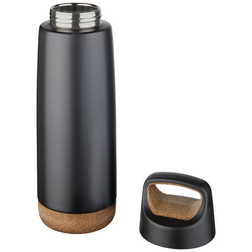 Valhalla 600 ml Kupfer-Vakuum-Isolierflasche in Schwarz, individuell bedruckbar, Signalshop.de Werbeartikel