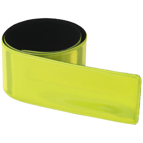 Gelbes RFX™ Hitz reflektierendes Schnapparmband aus Silikon, individuell bedruckbar, Signalshop.de Werbeartikel.