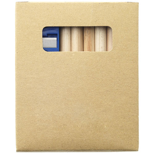 Streaks 8-teiliges Malset in Karton, individuell gestaltbar, Werbeartikel von Signalshop.de, mit Stiften und Anspitzer.