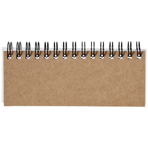 Braunes Spiralnotizbuch mit Haftnotizen, individuell gestaltbar mit Logo, von Signalshop.de, Werbeartikel.