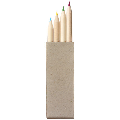 Tullik 4-teiliges Buntstiftset in Papphülle, individualisierbar mit Logo, bei Signalshop.de, Werbeartikel, Werbegeschenke, Werbemittel, Giveaway.
