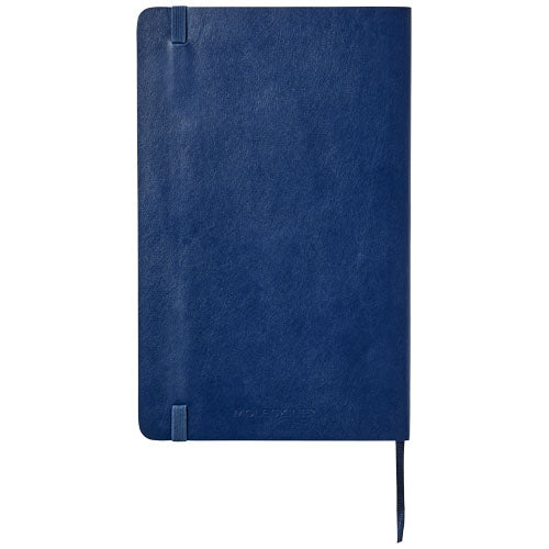 Blaues Moleskine Classic Notizbuch Softcover, liniert, individuell mit Logo von Signalshop.de bedruckbar, Werbeartikel.