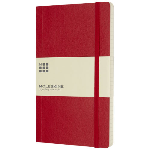 Rotes Moleskine Classic Softcover Notizbuch L, liniert, individuell mit Logo bedruckbar, Signalshop.de Werbeartikel