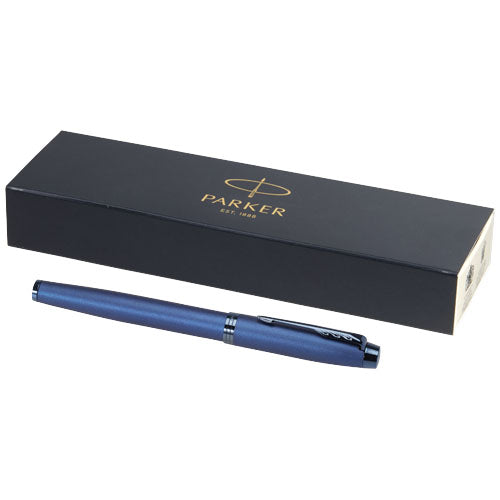 Parker IM Tintenroller in Blau mit schwarzer Mine, edles Design, individuell gestaltbar bei Signalshop.de, ideal als Werbeartikel, Werbegeschenk, Werbemittel, Giveaway.