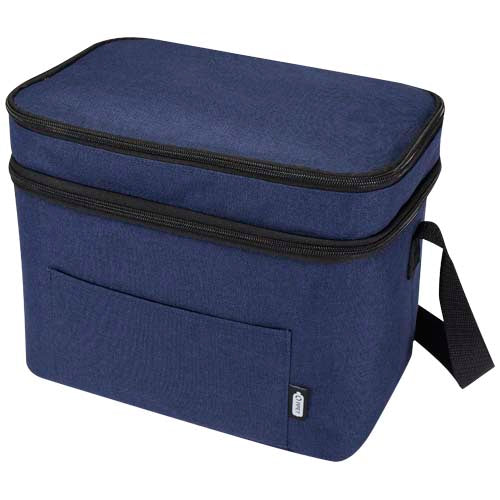 Blaue Tundra GRS RPET Kühltasche 13L von Signalshop.de, individuell mit Logo bedruckbar, ideal für Werbegeschenke.