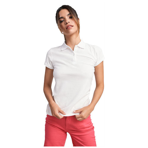 Damen Poloshirt aus Bio-Baumwolle in Weiß von Signalshop.de, individuell gestaltbar als Werbeartikel oder Werbegeschenk.