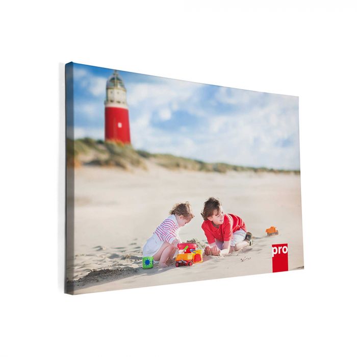 Individuell bedruckte Leinwand mit Strandmotiv, Werbeartikel von Signalshop.de, ideal als Giveaway.