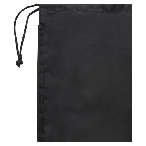 Schwarze Huggy Fleecedecke in Hülle, individuell bedruckbar, ideal als Werbeartikel von Signalshop.de