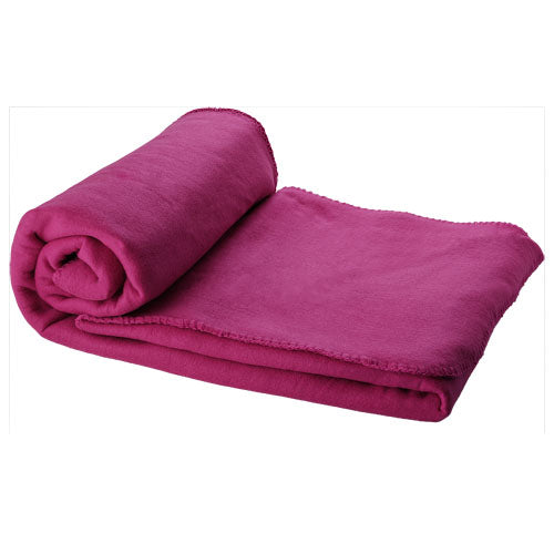 Rosa Fleecedecke Huggy 150x120 cm, individuell bedruckbar, ideal als Werbeartikel von Signalshop.de