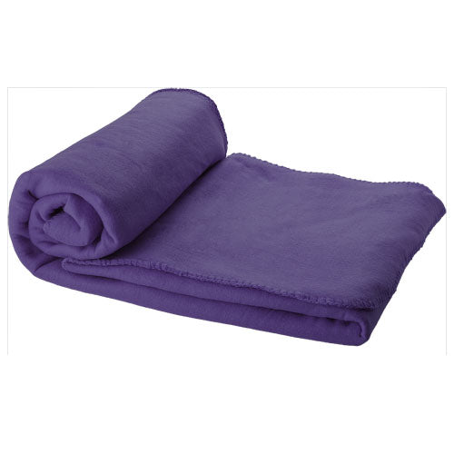 Lila Huggy Fleecedecke 150x120 cm von Signalshop.de, individuell bedruckbar, ideal als Werbeartikel, Werbegeschenk.