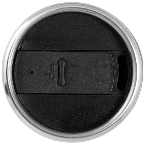 Elwood 410 ml Isolierbecher mit schwarzem Kunststoffdeckel, individuell gestaltbar, Signalshop.de Werbeartikel.