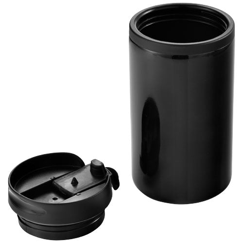Schwarzer Mojave 250 ml Isolierbecher mit abnehmbarem Deckel, individuell bedruckbar, Signalshop.de Werbeartikel.