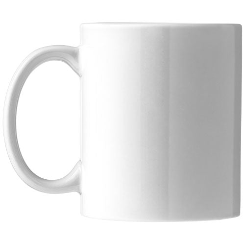 Weiße Bahia 330 ml Keramiktasse von Signalshop.de, individuell bedruckbar, ideal als Werbeartikel oder Giveaway.
