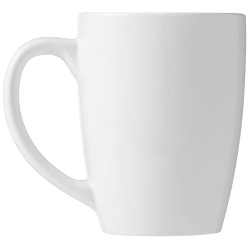 Weiße Keramiktasse Bogota 350 ml von Signalshop.de, individuell bedruckbar, ideal als Werbeartikel oder Giveaway.