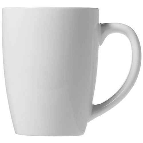 Weiße Bogota 350 ml Keramiktasse von Signalshop.de, individuell gestaltbar, ideal als Werbeartikel oder Giveaway.