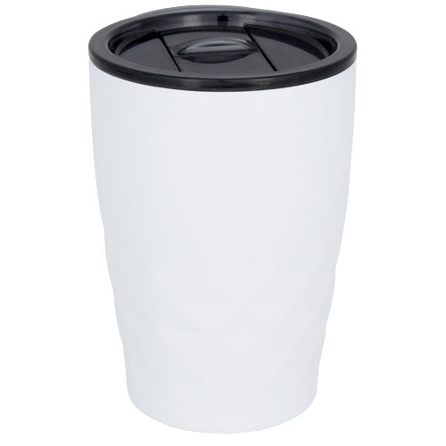 Weißer Geo 350 ml Kupfer-Vakuum Isolierbecher von Signalshop.de, individuell bedruckbar, ideal als Werbeartikel.