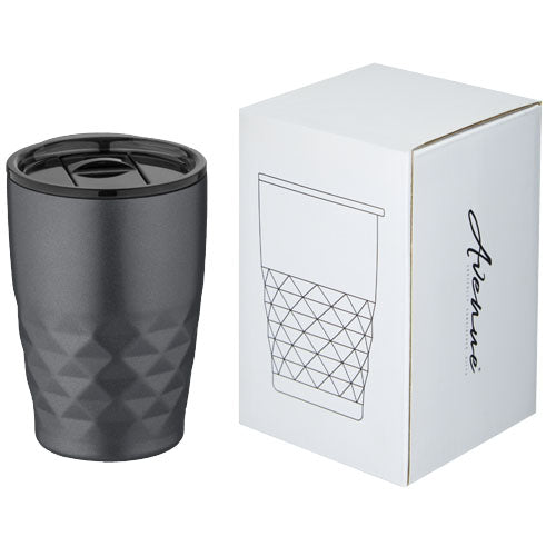 Geo 350 ml Kupfer-Vakuum Isolierbecher, grau, individuell bedruckbar, ideal als Werbeartikel von Signalshop.de.