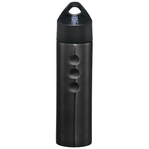 Trixie 750 ml Edelstahl Trinkflasche mit schwarzem Deckel, individuell bedruckbar, erhältlich bei Signalshop.de, Werbeartikel.