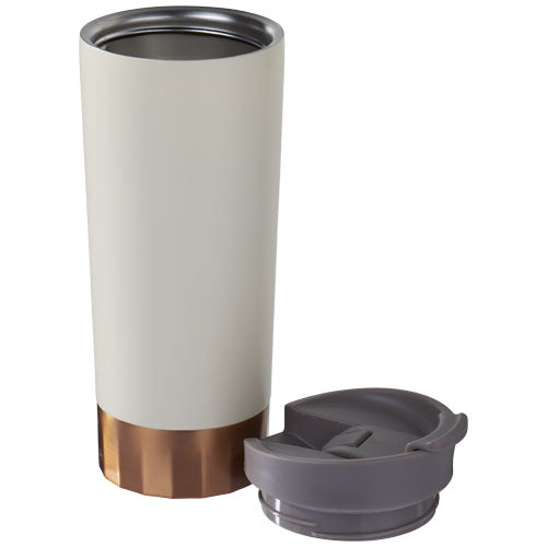 Peeta 500 ml Kupfer-Vakuum Isolierbecher in Weiß mit abnehmbarem Deckel, individuell bedruckbar, Signalshop.de Werbeartikel.