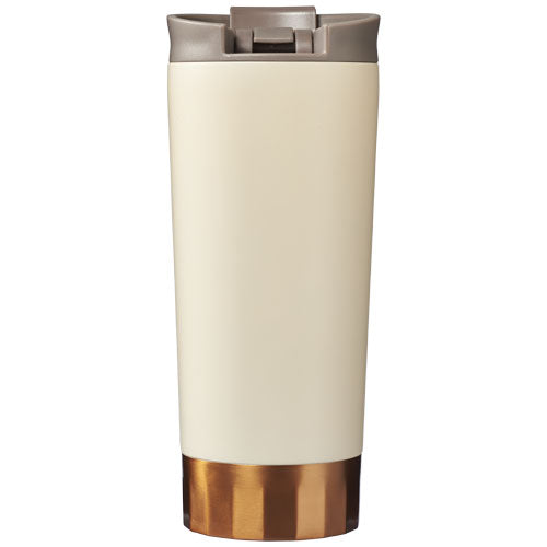 Weißer Kupfer-Vakuum Isolierbecher 500 ml, individuell mit Logo gestaltbar, erhältlich bei Signalshop.de. Werbeartikel, Werbegeschenke, Werbemittel, Giveaway.