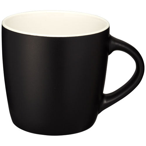 Schwarzer Riviera 340 ml Keramikbecher, individuell bedruckbar, von Signalshop.de, ideal als Werbeartikel, Werbegeschenke.