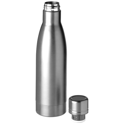 Silberne Vasa 500 ml Kupfer-Vakuum Isolierflasche von Signalshop.de, individuell mit Logo bedruckbar; Werbeartikel, Werbegeschenke.
