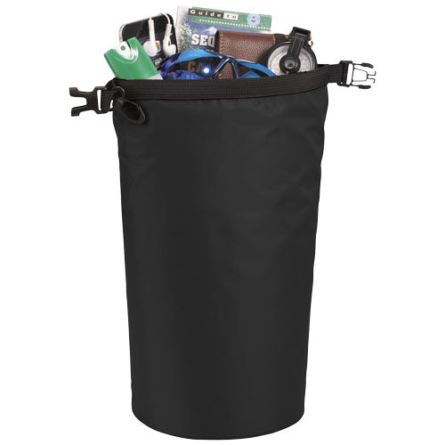 Schwarzer Survivor 5L wasserdichter Beutel von Signalshop.de, individuell bedruckbar, ideal als Werbeartikel.