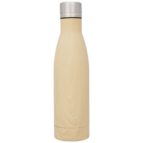 Signalshop.de Vasa Kupfer-Vakuum Trinkflasche in Holzoptik, individuell bedruckbar, ideal als Werbeartikel und Giveaway.