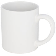 Weiße Pixi 210 ml Keramiktasse von Signalshop.de, individuell bedruckbar, ideal als Werbeartikel oder Giveaway.