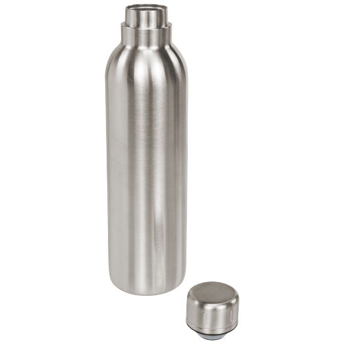 Silberne Thor 510 ml Metall-Trinkflasche mit abnehmbarem Deckel, individuell gestaltbar, von Signalshop.de, Werbeartikel.