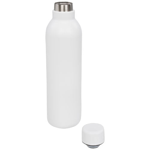 Weiße Metall-Isolierflasche Thor 510 ml mit abnehmbarem Deckel, individuell bedruckbar, von Signalshop.de. Werbeartikel, Werbegeschenke.