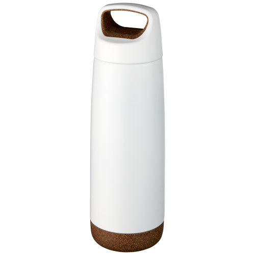 Weiße Valhalla 600 ml Kupfer-Vakuumtrinkflasche, individuell bedruckbar, erhältlich bei Signalshop.de, ideal als Werbeartikel, Werbegeschenk, Werbemittel oder Giveaway.