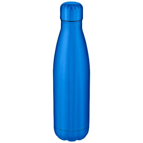 Blaue vakuumisolierte Edelstahlflasche 500 ml von Signalshop.de, individuell bedruckbar, ideal als Werbeartikel.