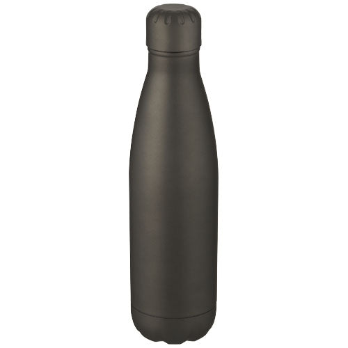 Vakuumisolierte Edelstahlflasche, schwarz, individuell mit Logo gestaltbar, Signalshop.de Werbeartikel.
