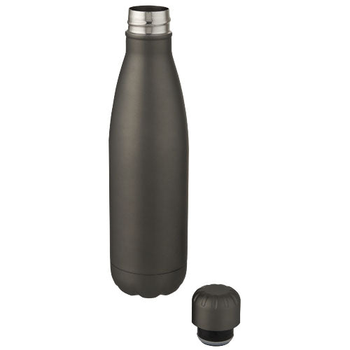 Cove 500 ml Edelstahl-Trinkflasche, vakuumisoliert, in Schwarz, individuell mit Logo von Signalshop.de gestaltbar; Werbeartikel, Werbegeschenke, Werbemittel, Giveaway.