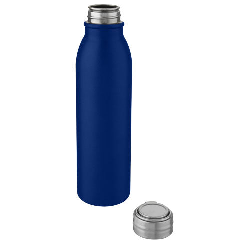 Blaue Edelstahl-Sportflasche 700 ml, individuell bedruckbar, von Signalshop.de, ideal als Werbegeschenk.