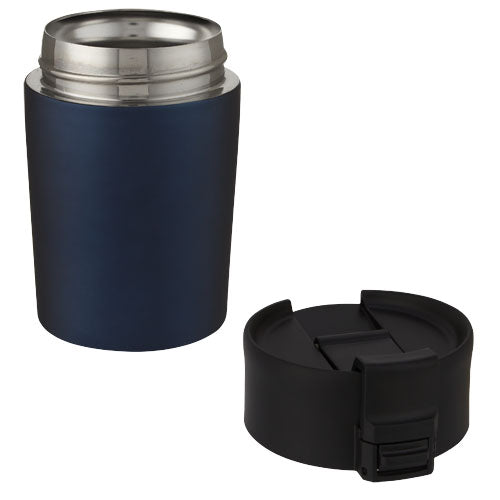 Jetta 180 ml Kupfer-Vakuum-Isolierbecher in Blau, individuell mit Logo bedruckbar bei Signalshop.de, ideal als Werbeartikel, Werbegeschenk, Werbemittel, Giveaway.