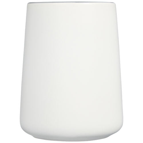 Weiße Keramiktasse Joe 450 ml von Signalshop.de, individuell mit Logo gestaltbar, ideal als Werbeartikel.