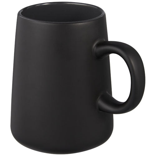 Mattschwarze Joe 450 ml Keramiktasse, individuell gestaltbar, von Signalshop.de als Werbeartikel.