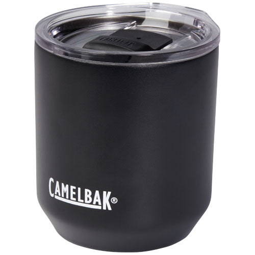 Schwarzer CamelBak Trinkbecher, 300 ml, vakuumisoliert, individuell mit Logo bedruckbar, erhältlich bei Signalshop.de; Werbeartikel, Werbegeschenke, Werbemittel, Giveaway.