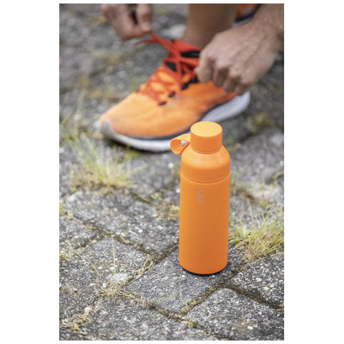 Orange Ocean Bottle 500 ml Isolierflasche aus recyceltem Material, individuell bedruckbar, Signalshop.de Werbeartikel.
