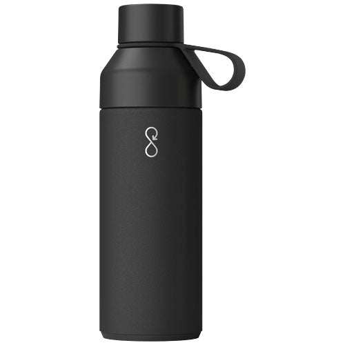 Schwarze Ocean Bottle 500 ml Isolierflasche, individuell bedruckbar, nachhaltig von Signalshop.de, Werbeartikel, Werbegeschenke, Werbemittel, Giveaway.