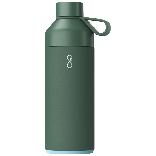 Grüne Ocean Bottle 1 L isolierte Trinkflasche aus recyceltem Material, individuell mit Logo bedruckbar, Signalshop.de Werbeartikel.
