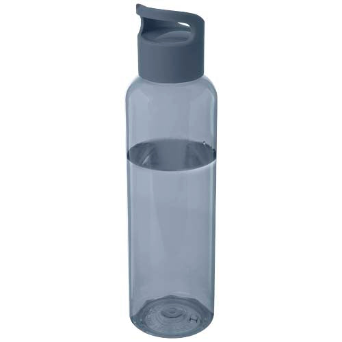 Sky 650 ml recycelte Sportflasche mit grauem Deckel, individuell bedruckbar, Signalshop.de Werbeartikel.