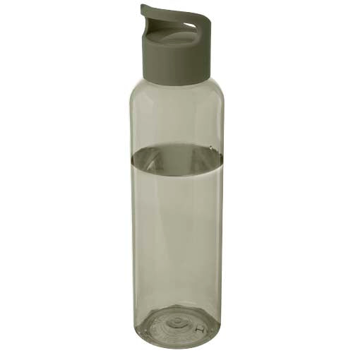 Transparente 650 ml Sportflasche aus recyceltem Kunststoff, individuell bedruckbar, erhältlich bei Signalshop.de, Werbeartikel.