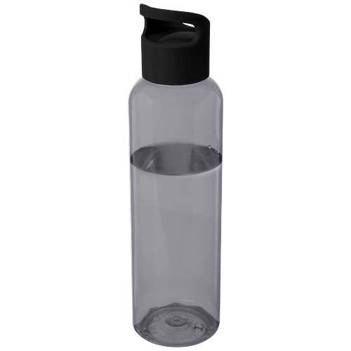Sky 650 ml Sportflasche aus recyceltem Kunststoff, schwarz, individuell mit Logo bedruckbar, Signalshop.de Werbeartikel
