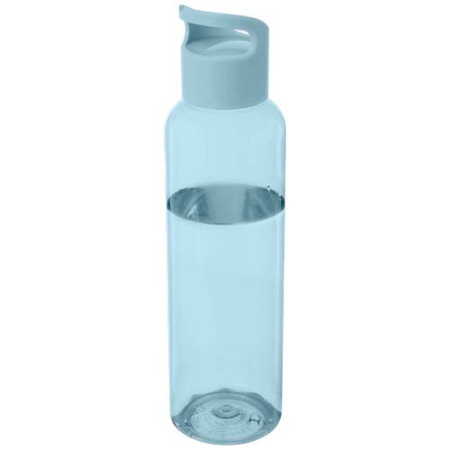 Sky 650 ml Sportflasche aus recyceltem Kunststoff, blau, bedruckbar mit Logo, bei Signalshop.de; Werbeartikel, Werbegeschenke, Werbemittel, Giveaway.
