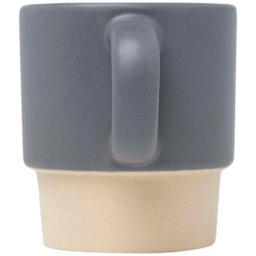 Stapelbarer Espresso Becher 130 ml mit Tonboden, grau, individuell mit Logo bei Signalshop.de, Werbeartikel.