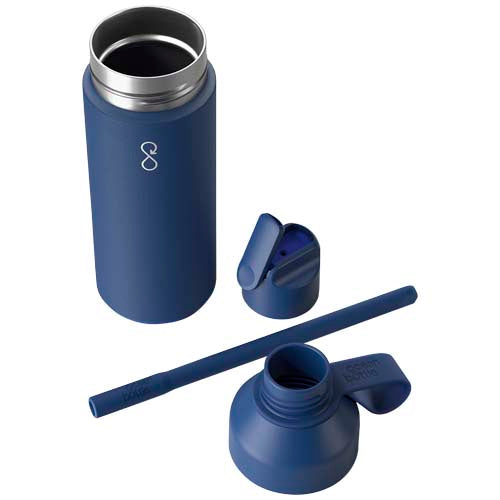 Blaue Ocean Bottle GO 500 ml Trinkflasche aus Edelstahl von Signalshop.de, individuell bedruckbar, ideal als Werbeartikel.