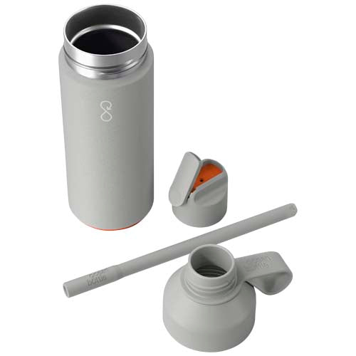 Graue Ocean Bottle GO 500 ml, vakuumisoliert, individuell bedruckbar, bei Signalshop.de. Werbeartikel, Werbegeschenke.